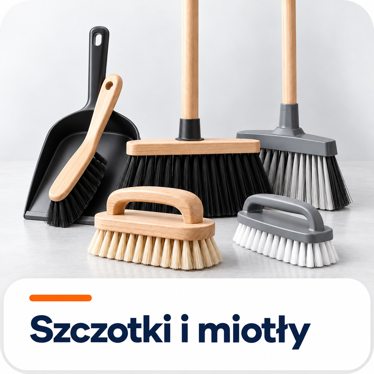 Miotły, szczotki, grabie