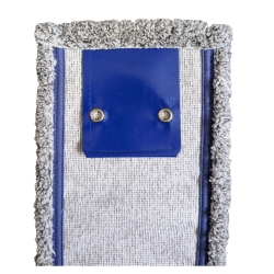 Mop płaski 50cm MICROFIBRA LUX DIOLEN, szary, InterTom / oczka PCV