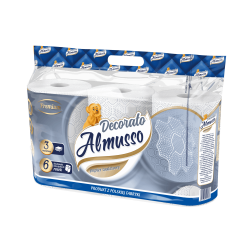 Almusso papier toaletowy Decorato Szary 3 warstwy, 22m, opak.36rol