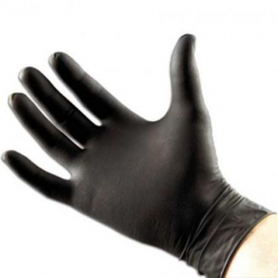 Rękawice nitrylowe - czarne S / 100 szt.