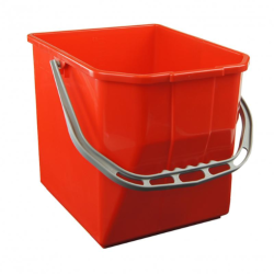 Wiadro 25l plastikowe do wózka TTS, czerwone #80106