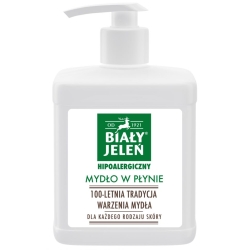BIAŁY JELEŃ mydło hipoalergiczne z pompką 500ml kozie mleko