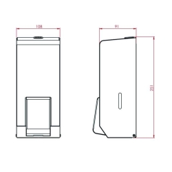 IMPECO Dozownik mydła 900ml stal szczotkowana #DIH75A