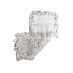 Mop płaski 50cm FLIPPER BASIC bawełna, biały, InterTom / kieszeń