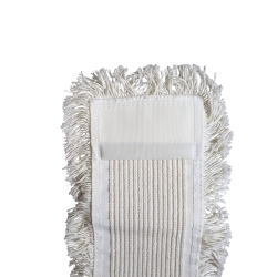 Mop płaski 50cm FLIPPER BASIC bawełna, biały, InterTom / kieszeń