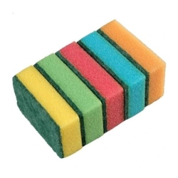 Gąbka kuchenna, 9x6x3cm, zmywak / opak. 5szt