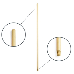 Kij 150cm gospodarczy, drewniany fi23,5, gwint drewniany
