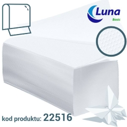 LUNA Ręcznik ZZ biały, PREMIUM Classic 1w. cel.23x20cm,#22516 / 4000szt