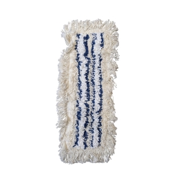 Mop płaski 40cm FLIPPER BASIC bawełna, biało/niebieski, InterTom / kieszeń