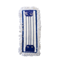 Mop płaski 40cm FLIPPER BASIC bawełna, biało/niebieski, InterTom / oczka PCV