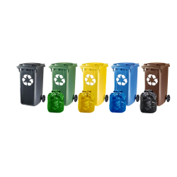Worki na odpady, śmieci  60l LDPE, 50szt./rol. - żółte