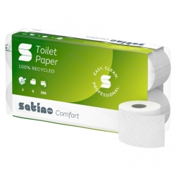 WEPA Papier toaletowy, mała rolka SATINO COMFORT 30m, recykling, 3w., 9x8rol /opak. 72 rol./
