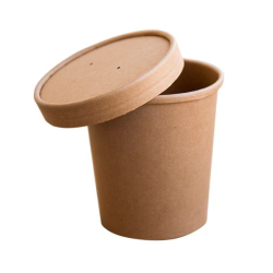 Pojemnik papierowy Kraft 450 ml fi 97 mm – praktyczne naczynie na zupy i dania na wynos