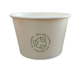 Pojemnik papierowy biały 500 ml fi 115 mm – uniwersalne naczynie na zupy, sałatki i lody