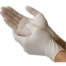Rękawiczki ochronne lateksowe bezpudrowe rozm.S / 100szt