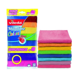 VILEDA Ścierka 30x30 mikrofibra Multi Pack 8szt, mix kolor #5975