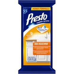 Ściereczka nawilżana PRESTO do kuchni / 55szt