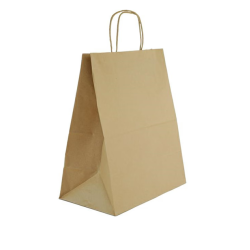 TnG Torba papierowa klockowa S 320x160x350 mm – uniwersalna i pojemna torba z uchwytem skręcanym