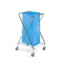 Wózek na odpady 1x120l chromowany TTS DUST120 składany, #4010