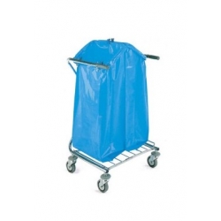 Wózek na odpady 2x120l chromowany TTS DUST2x120 składany, #4070