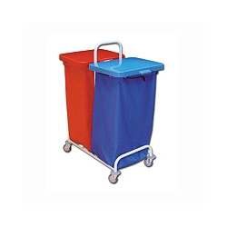 TTS  Stelaż na worki z pokrywami DUST 302, 2x120L (chromowany)  #15302CH