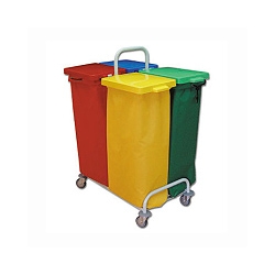 TTS  Stelaż na worki z pokrywami DUST 304, 4x70L (chromowany)#15304CH