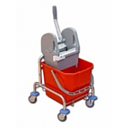 Wózek 1x25l TTS z wyciskarką, chromowany /#2101