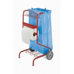 Wózek na odpady 1x120l malowany TTS HAPPY120 z uchwytem na czyściwo #4230