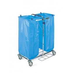 Wózek na śmieci 2x120l chromowany TTS TECNO12 #2012
