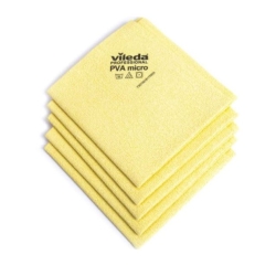 VILEDA Ścierka 38x35 mikrofibra PVA, do szkła, żółta - 1 szt.  #6331
