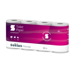 WEPA Papier mały Satino PRESTIGE cel.2w.,20m.,180list.,opak. 8rol. #062770