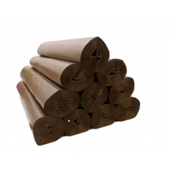 Worki na odpady, śmieci 120l LDPE. 25szt./rol. - brązowe