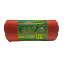 Worki na śmieci LDPE 120 l 25 szt. – czerwone