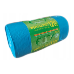 Worki na śmieci LDPE 120 l 25 szt. – niebieskie