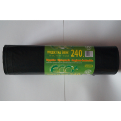 Worki na śmieci LDPE 240 l 10 szt. – czarne
