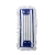 Mop płaski 40cm FLIPPER BASIC bawełna, biało/niebieski, InterTom / oczka PCV