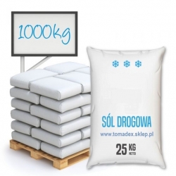 Sól drogowa 1000 kg (worki 25kg) -  do usuwania oblodzenia, zima