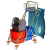 Zestaw: Kompletny mop 40cm Flipper + wózek porządkowy TOM02 z uchwytem na worek / chrom